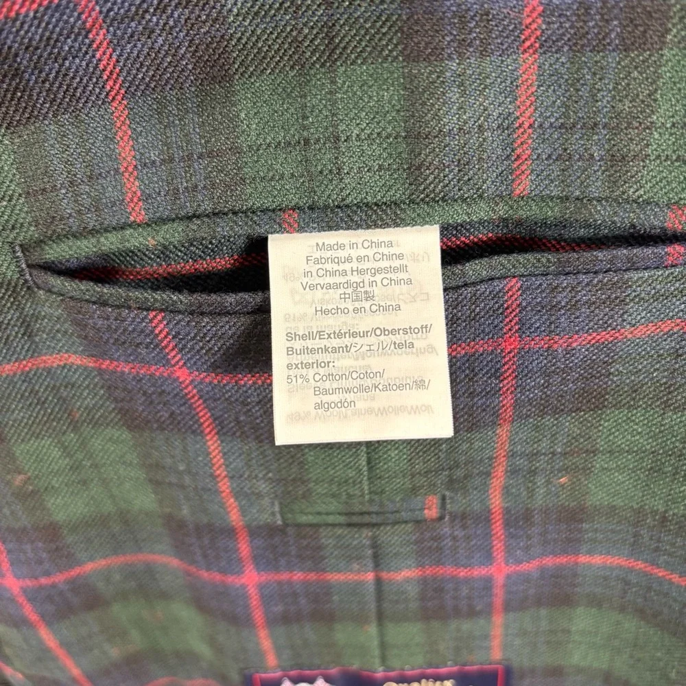 J.Crew Ludlow Slim Dinner Jacket Blazer Tartan Moon Quality British Cloth 42S - Picture 7 of 7